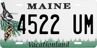 ME license plate 4522UM