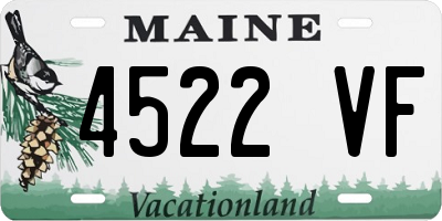 ME license plate 4522VF