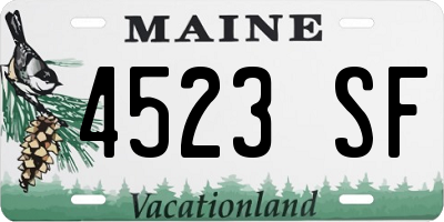 ME license plate 4523SF