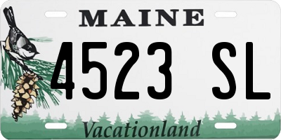 ME license plate 4523SL