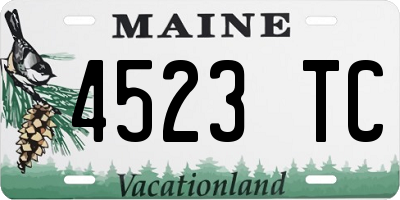 ME license plate 4523TC