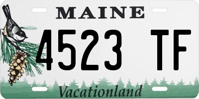 ME license plate 4523TF