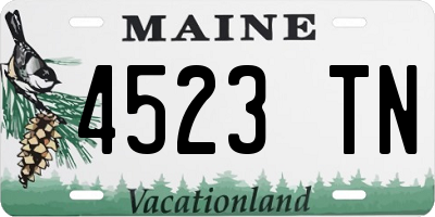 ME license plate 4523TN