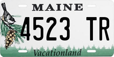 ME license plate 4523TR