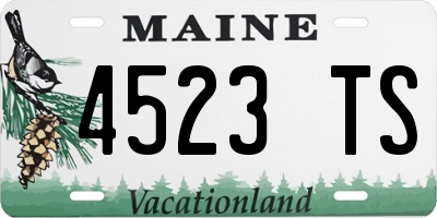 ME license plate 4523TS