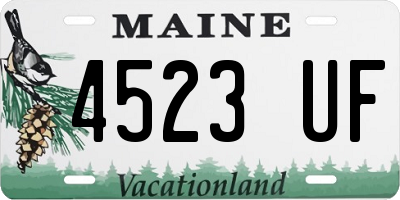 ME license plate 4523UF