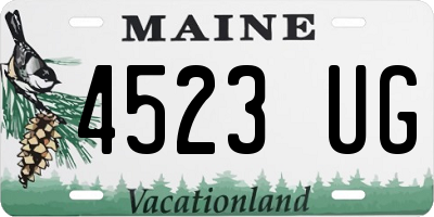 ME license plate 4523UG