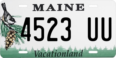 ME license plate 4523UU