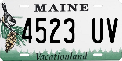 ME license plate 4523UV