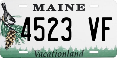 ME license plate 4523VF