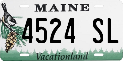 ME license plate 4524SL