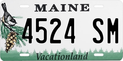 ME license plate 4524SM
