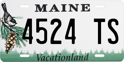 ME license plate 4524TS