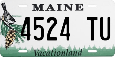 ME license plate 4524TU