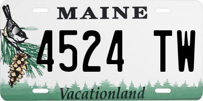 ME license plate 4524TW