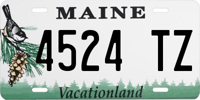 ME license plate 4524TZ