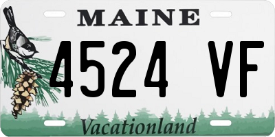 ME license plate 4524VF