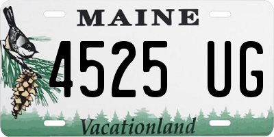 ME license plate 4525UG