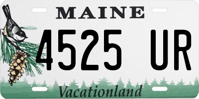 ME license plate 4525UR