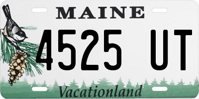 ME license plate 4525UT