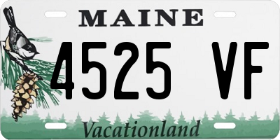 ME license plate 4525VF