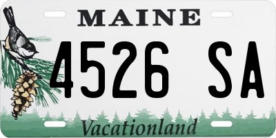 ME license plate 4526SA