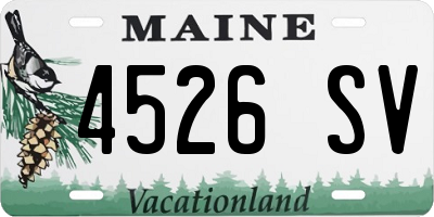 ME license plate 4526SV