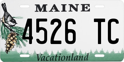 ME license plate 4526TC