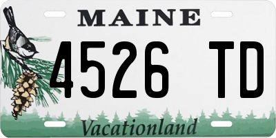ME license plate 4526TD
