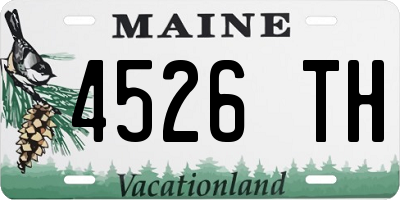 ME license plate 4526TH