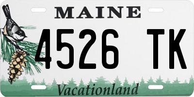 ME license plate 4526TK