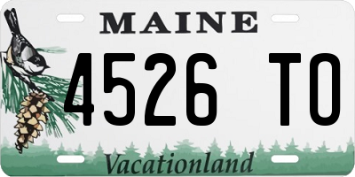 ME license plate 4526TO