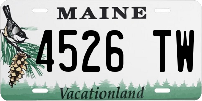 ME license plate 4526TW