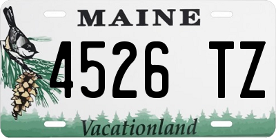 ME license plate 4526TZ