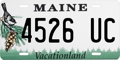 ME license plate 4526UC
