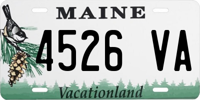 ME license plate 4526VA