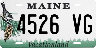 ME license plate 4526VG