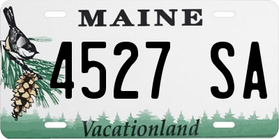 ME license plate 4527SA