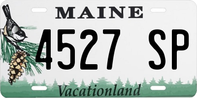 ME license plate 4527SP