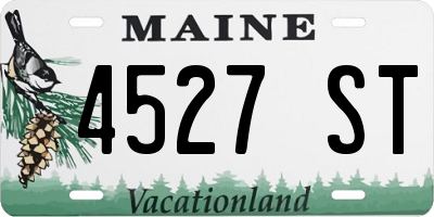ME license plate 4527ST