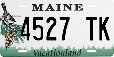 ME license plate 4527TK