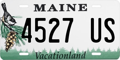 ME license plate 4527US