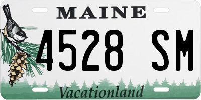 ME license plate 4528SM