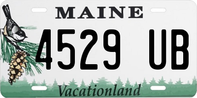 ME license plate 4529UB