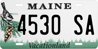 ME license plate 4530SA