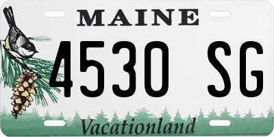 ME license plate 4530SG