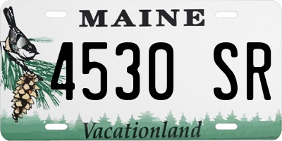 ME license plate 4530SR