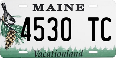 ME license plate 4530TC