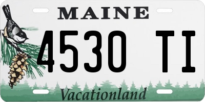 ME license plate 4530TI