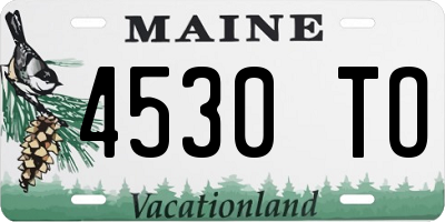ME license plate 4530TO